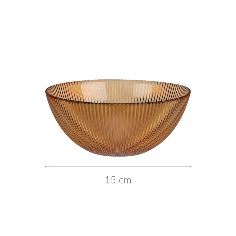 Prążkowana miska AMBER, Ø 15 cm