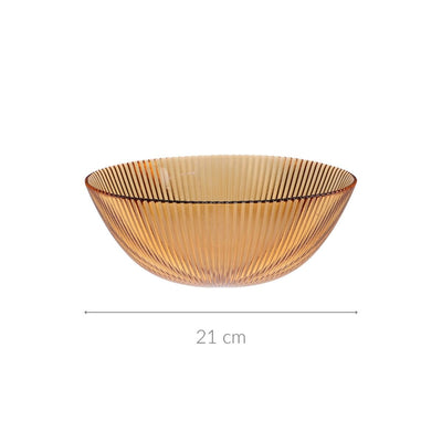 Prążkowana miska AMBER, Ø 21 cm