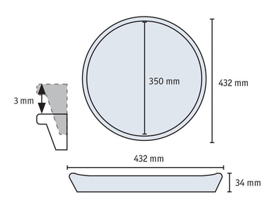 Okrągła taca do serwowania, Ø 43 cm