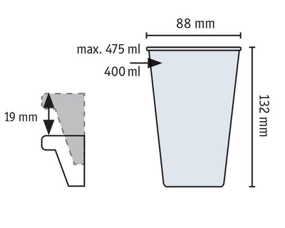 Kubek wielokrotnego użytku, 400 ml