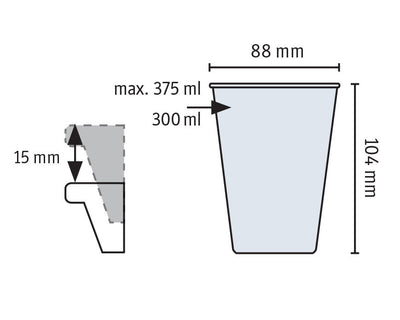 Kubek wielokrotnego użytku, 300 ml