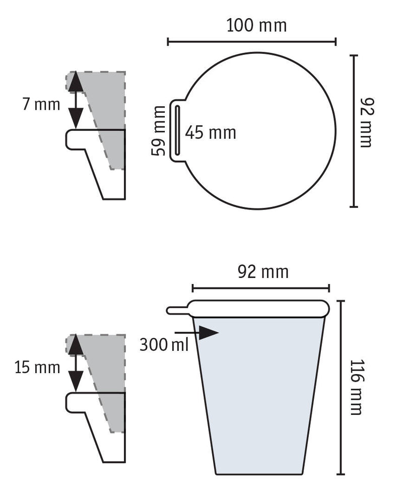 Kubek z pokrywką, 300 ml