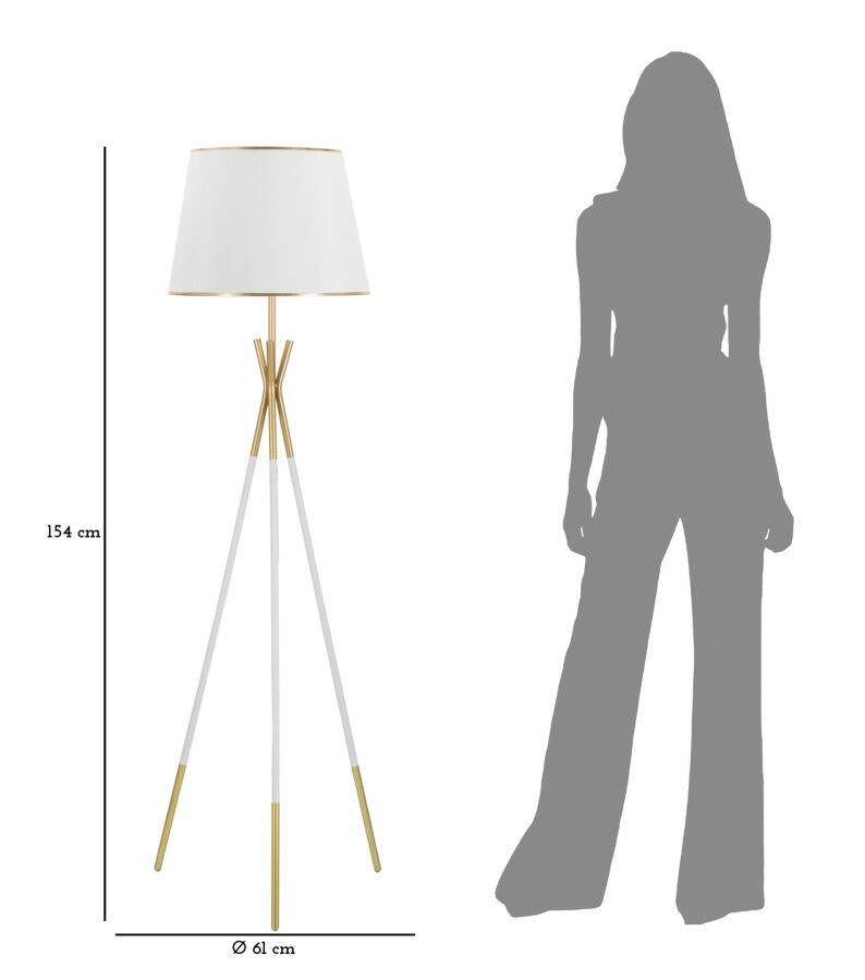 Lampa podłogowa na trójnogu TRIPLY, 154 cm