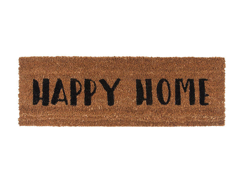 Wycieraczka pod drzwi z włókna kokosowego HAPPY HOME, 75 x 26 x 2 cm