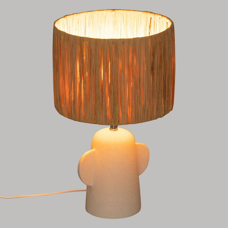 Ceramiczna lampa stołowa z kloszem RAIA, 42 cm