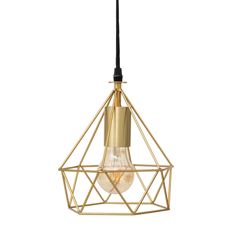 Lampa wisząca IDA geometryczna, złota, Ø 17 cm