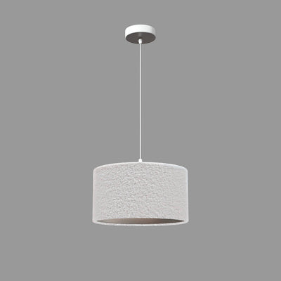 Lampa wisząca TINA, abażur bouclé, Ø 37 cm