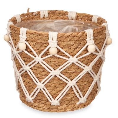 Osłonka na doniczkę boho MACRAME, Ø 21 cm