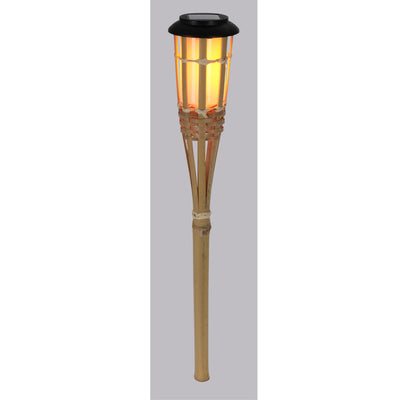 Bambusowa lampa solarna wbijana pochodnia, 54 cm