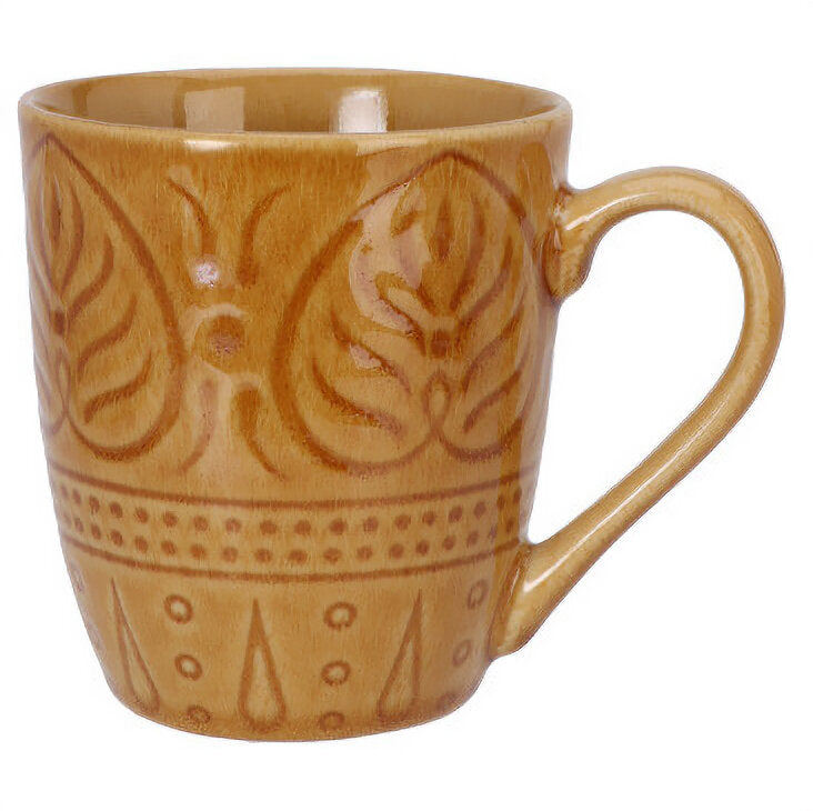 Ceramiczny kubek ze żłobionym wzorem, 390 ml