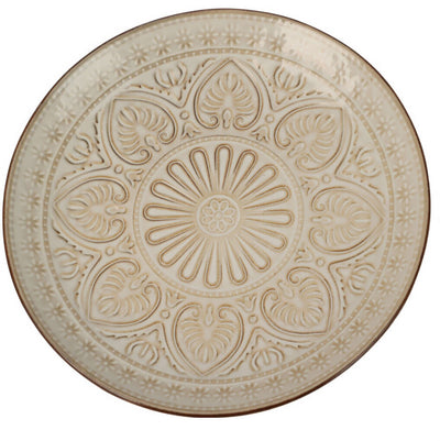 Ceramiczny talerz ze żłobionym wzorem, Ø 26,5 cm