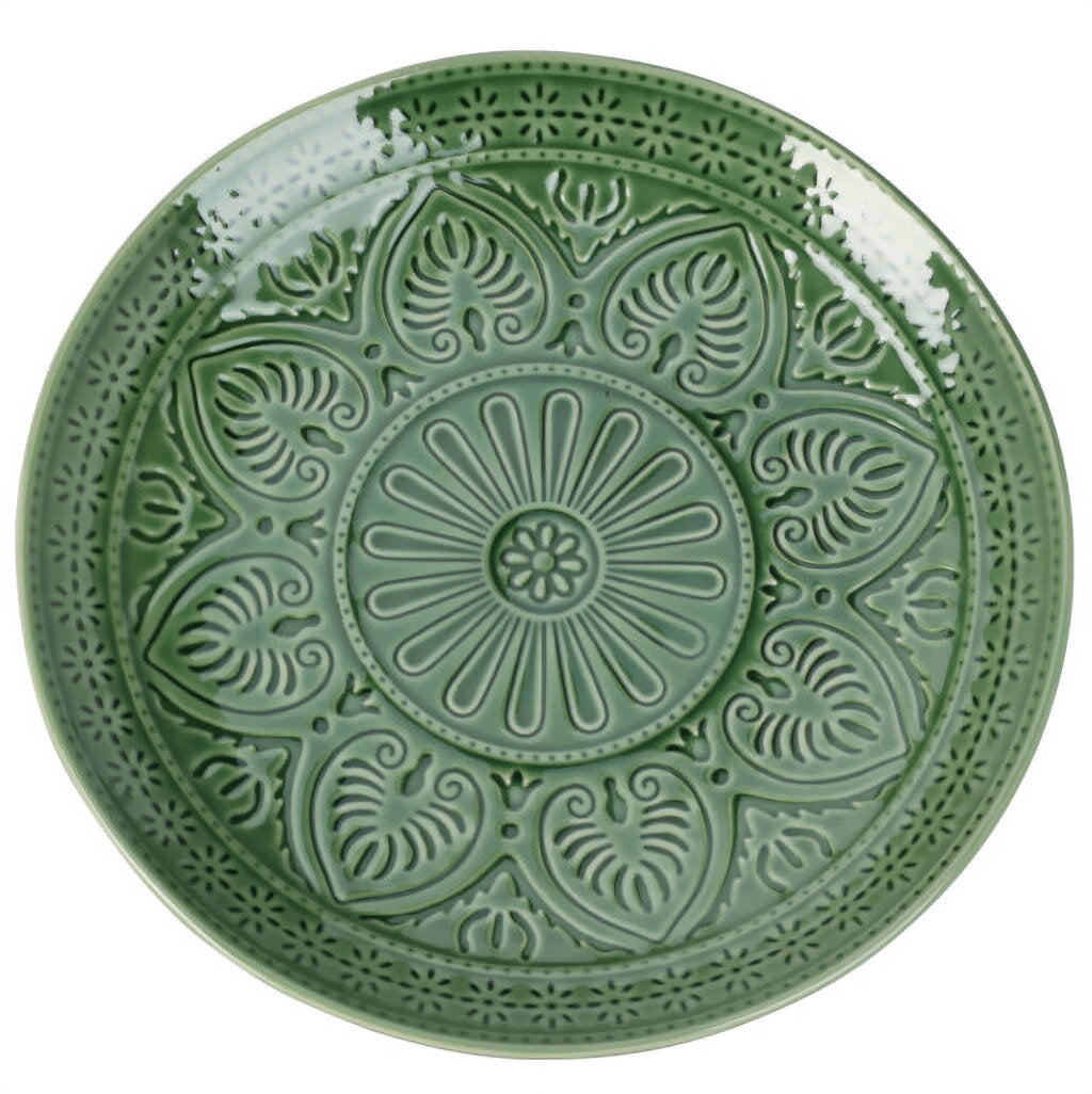 Ceramiczny talerz ze żłobionym wzorem, Ø 26,5 cm