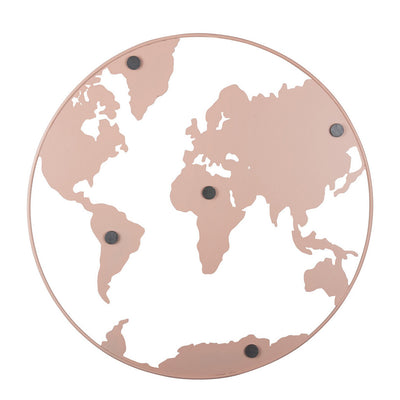 Metalowa tablica na notatki, w kształcie Ziemii, WORLD, Ø 50 cm