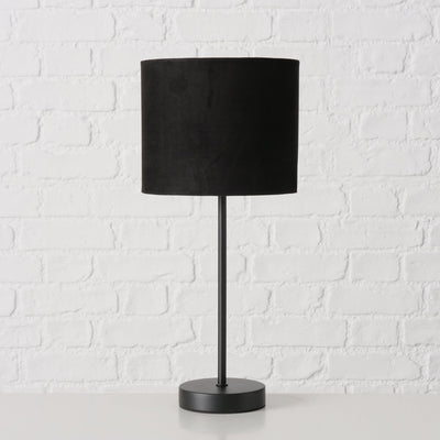 Lampa stołowa z materiałowym kloszem, NERO, 40 cm