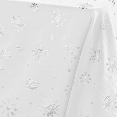 Prostokątny obrus ze srebrnym zdobieniem, 140 x 240 cm, ASTRELIA