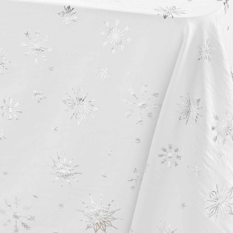 Prostokątny obrus ze srebrnym zdobieniem, 140 x 240 cm, ASTRELIA