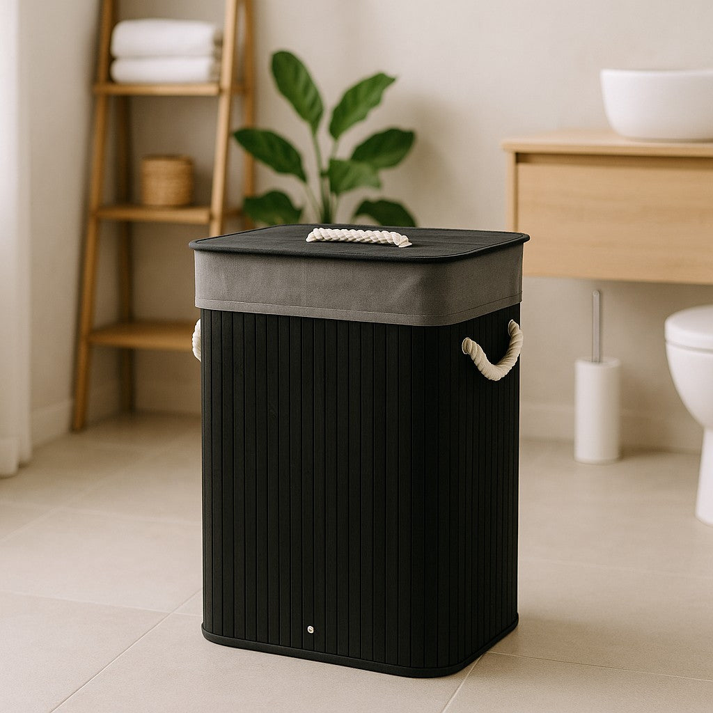 Bambusowy kosz na pranie SADE, 80 l