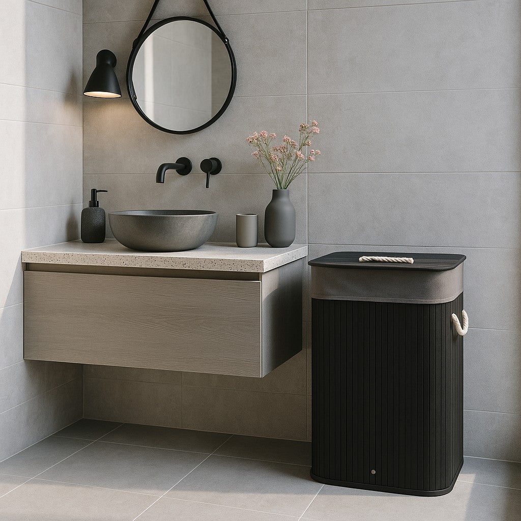 Bambusowy kosz na pranie SADE, 80 l