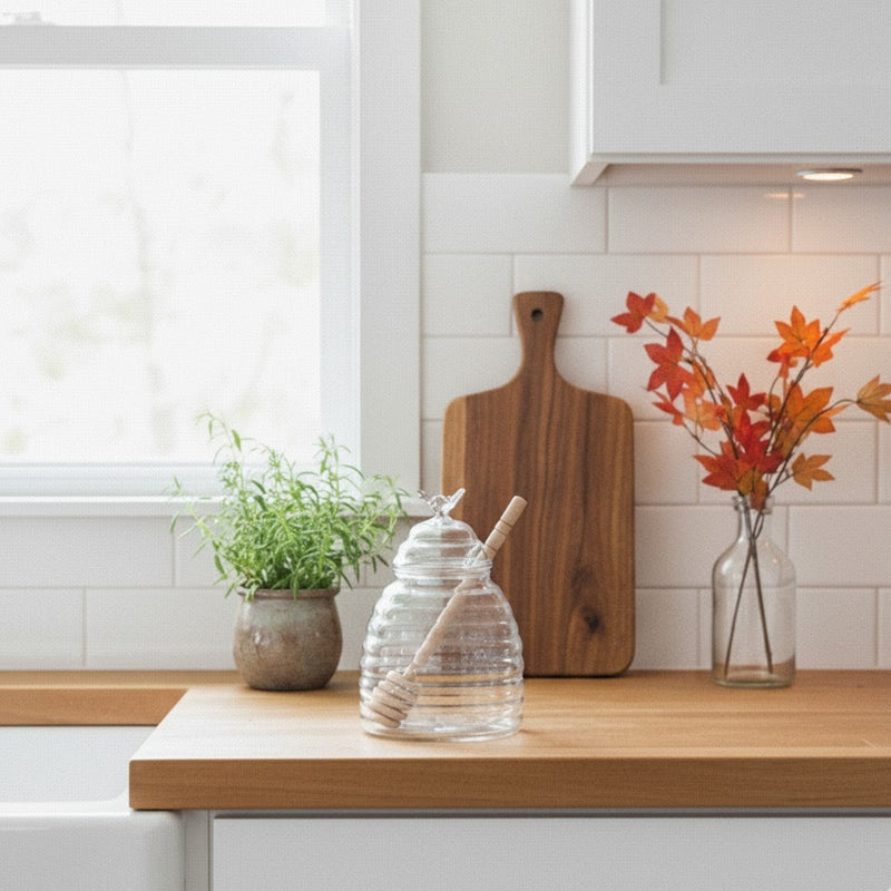 Słoik szklany do przechowywania miodu