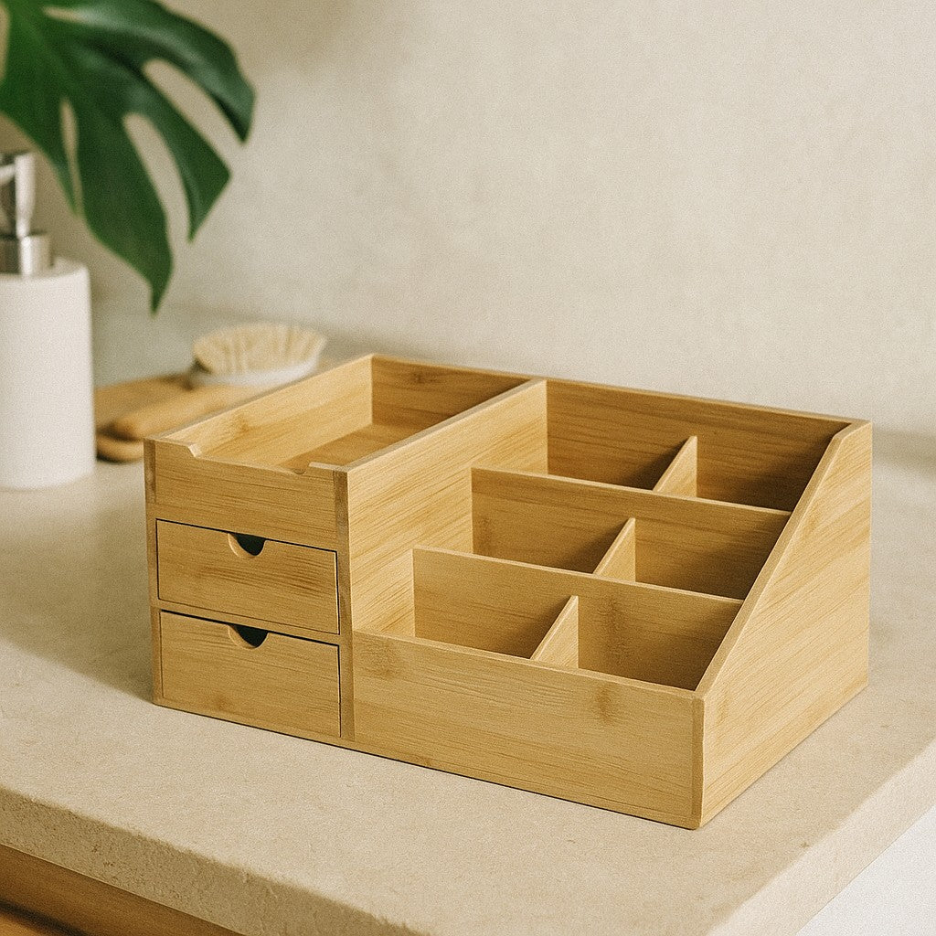 Bambusowy organizer z szaufladami SOLA