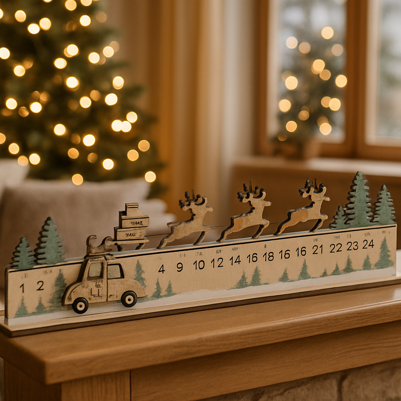 Kalendarz adwentowy z okienkiem, 40 cm