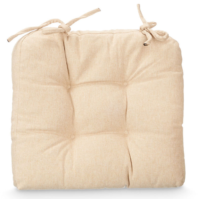 Poduszki na krzesło z pikowaniem i troczkami, 40 × 40 cm