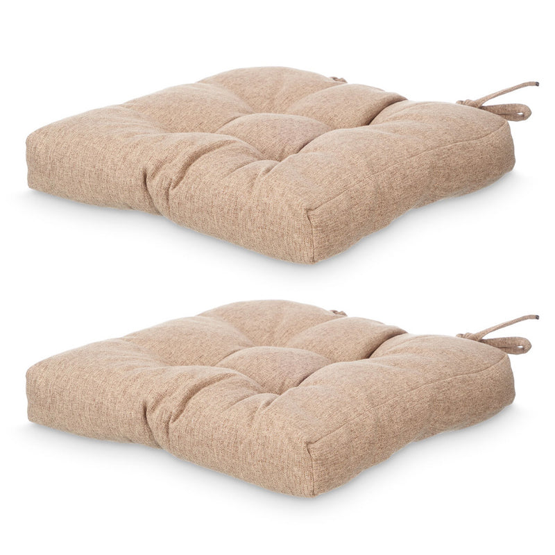 Poduszki na krzesło z pikowaniem i troczkami, 40 × 40 cm