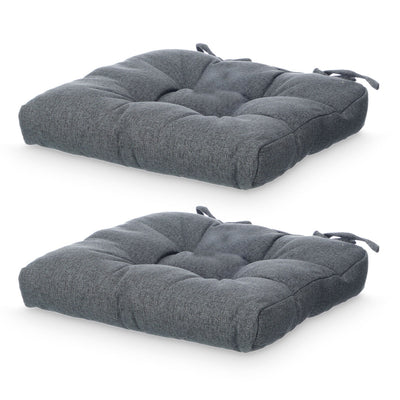 Poduszki na krzesło z pikowaniem i troczkami, 40 × 40 cm