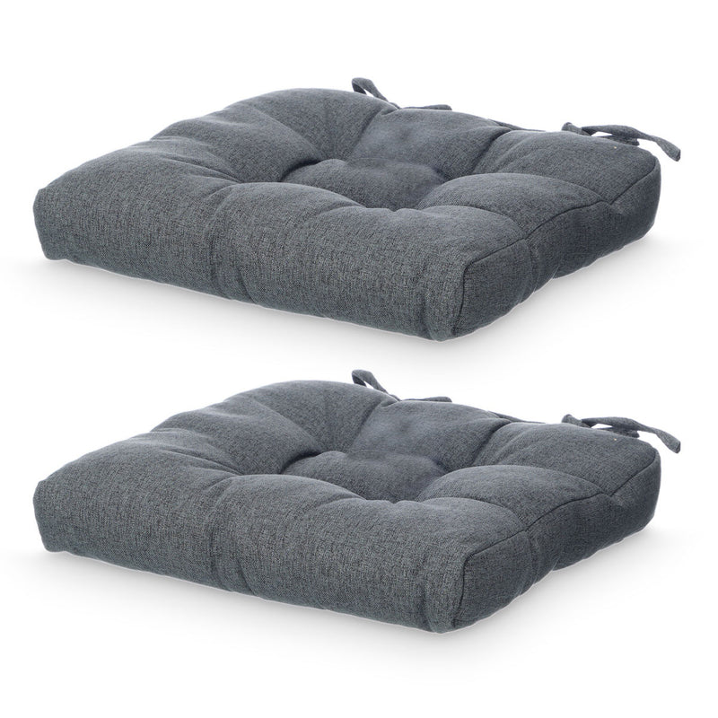 Poduszki na krzesło z pikowaniem i troczkami, 40 × 40 cm