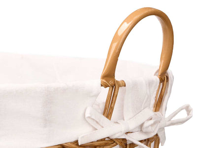 Kosz na pranie z materiałowym wkładem i uchwytami, 58 cm