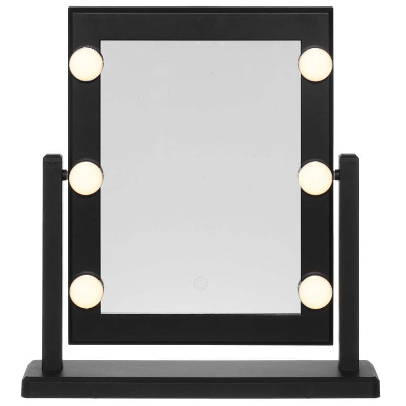 Lustro do makijażu z lampkami LED, 37 x 41 cm