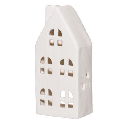 Ceramiczny lampion domek,  wys. 17 cm