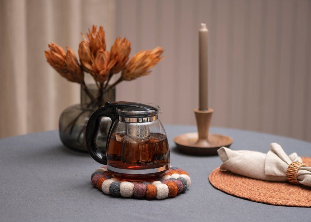 Dekoracyjna podkładka z kulek wełnianych PIHLA, Ø 20 cm