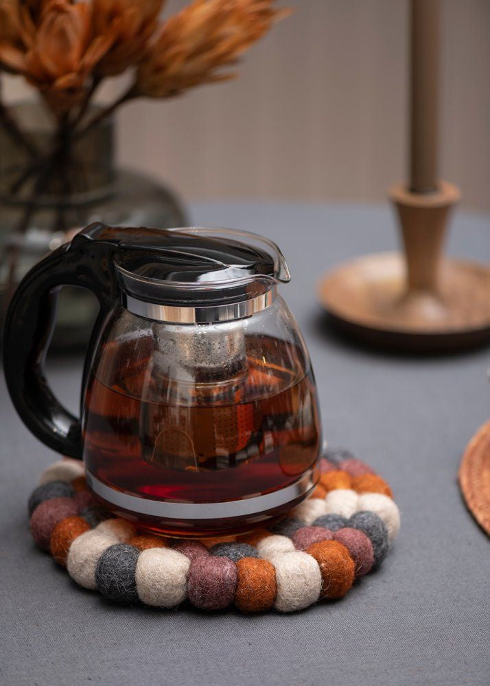 Dekoracyjna podkładka z kulek wełnianych PIHLA, Ø 20 cm