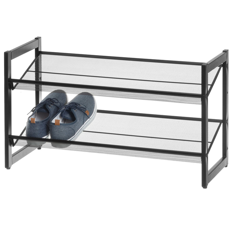 Metalowy stojak na buty MIMMI, 2 poziomy, 74 cm