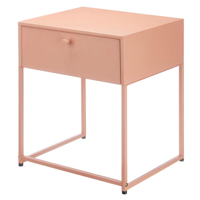 OUTLET Stolik pomocniczy metalowy z szufladą, 35 x 42 x 50 cm