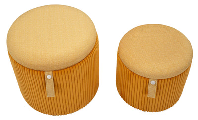 Zestaw puf ze schowkiem BOLZANO, Ø 38 cm, Ø 32 cm