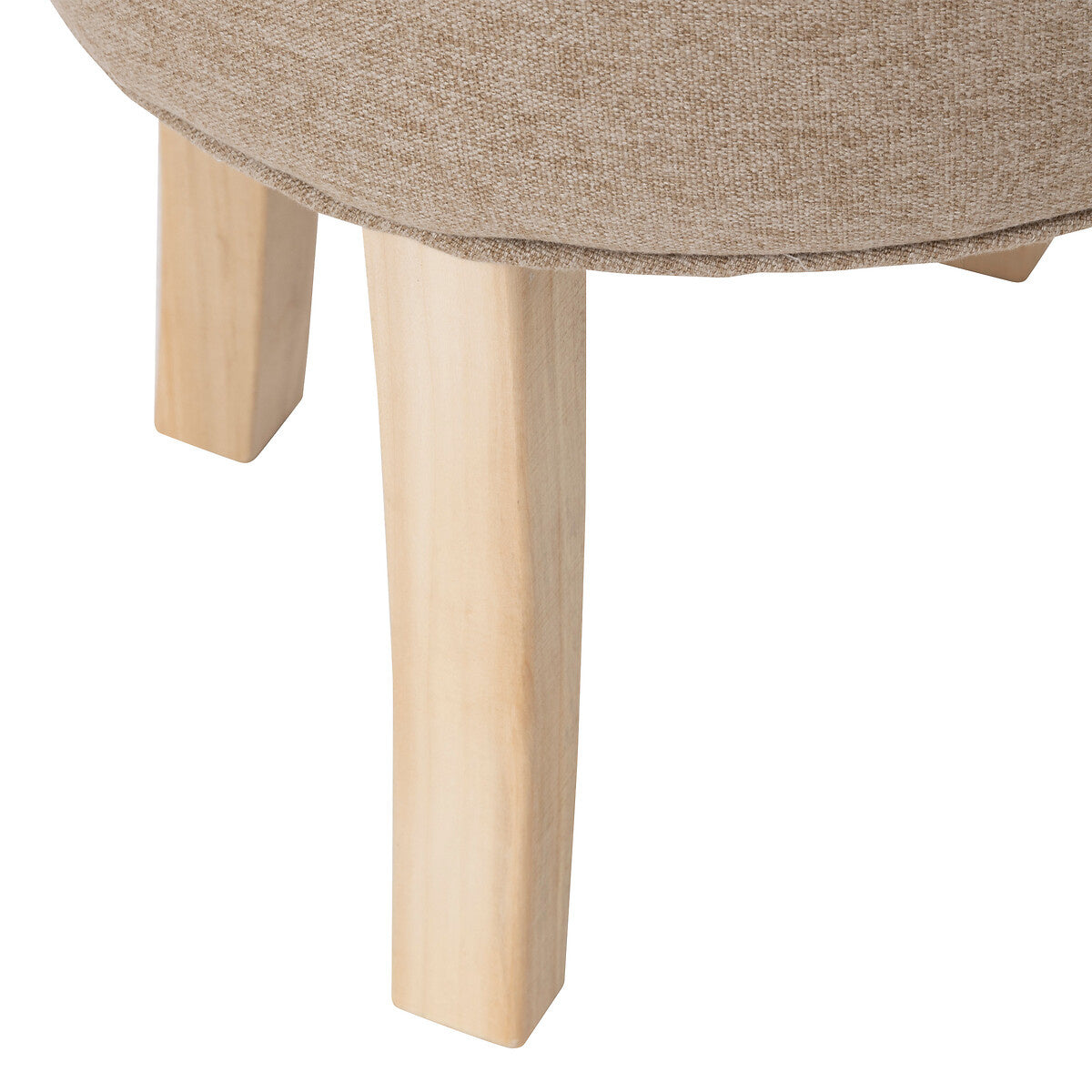 Miękki stołek tapicerowany ADRIEL taboret do toaletki, Ø 35 cm