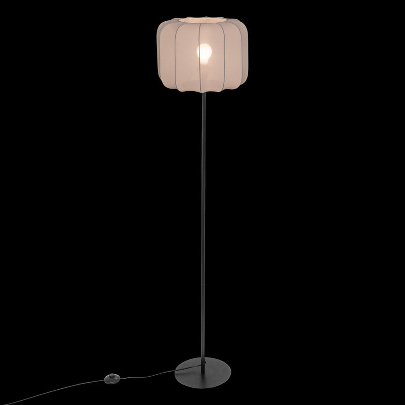 Lampka stojąca do salonu TOBIE z bawełnianym abażurem, Ø 37 x 150 cm