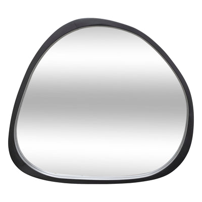 Lustro ścienne organiczne WAYNE w czarnej ramie, 56,5 x 63 cm