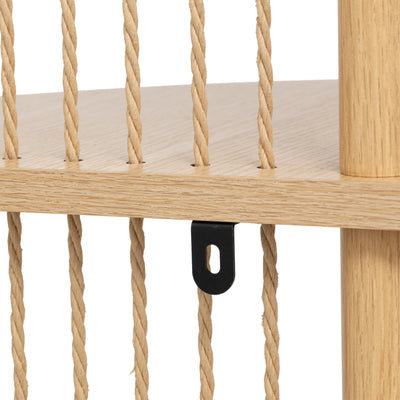 Narożny regał otwarty na książki KORD, 4-poziomowy, 34 × 34 × 110 cm