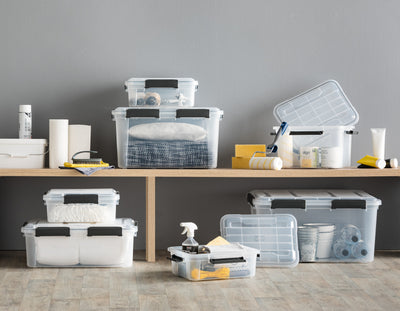 Pojemnik plastikowy z pokrywą PROTECT, 18 l