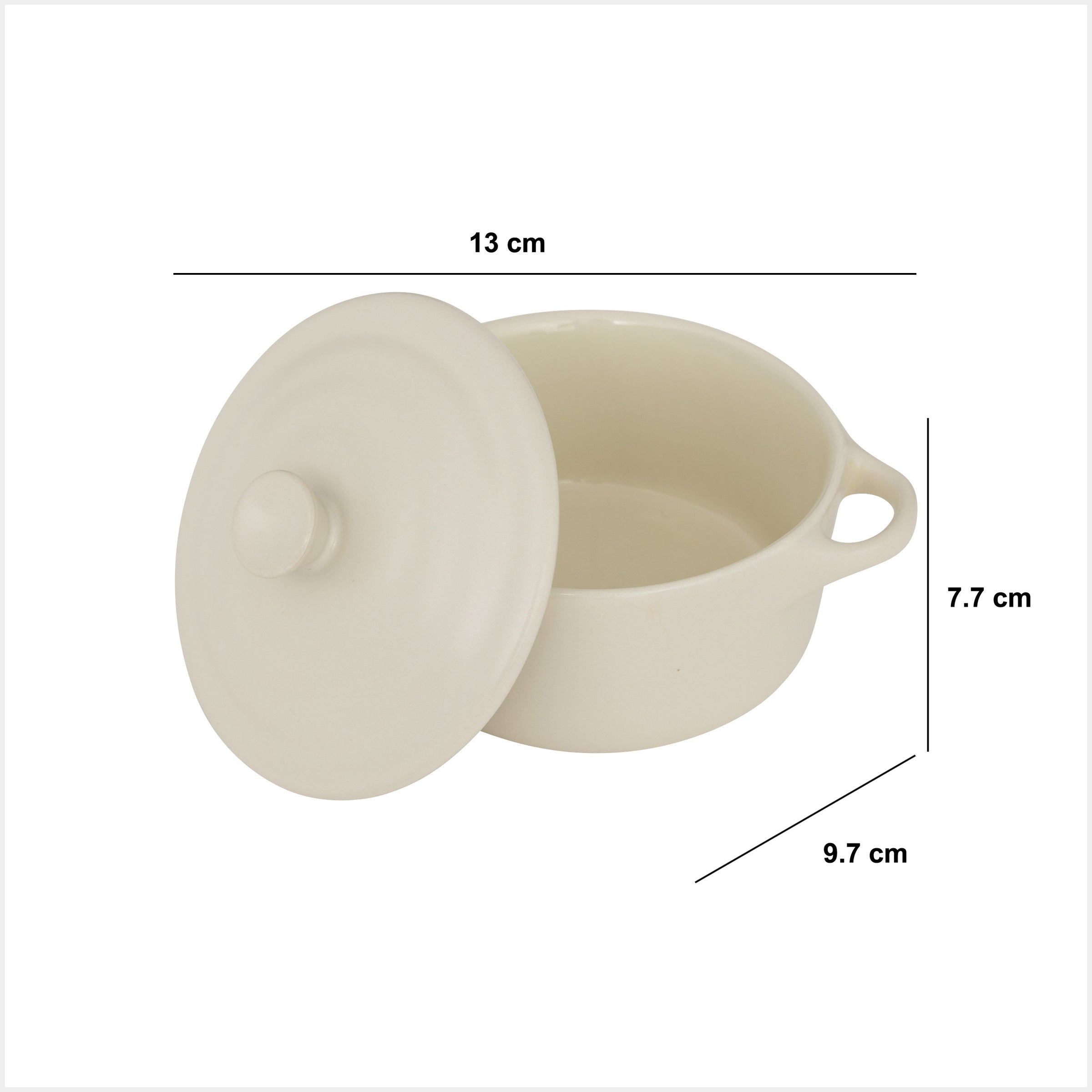 Ceramiczne naczynie do zapiekania, 13 x 9,7 x 7,7 cm