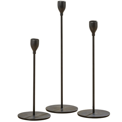 Metalowe świeczniki na świece obiadowe, MALTE