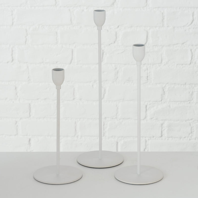 Metalowe świeczniki na świece obiadowe, MALTE