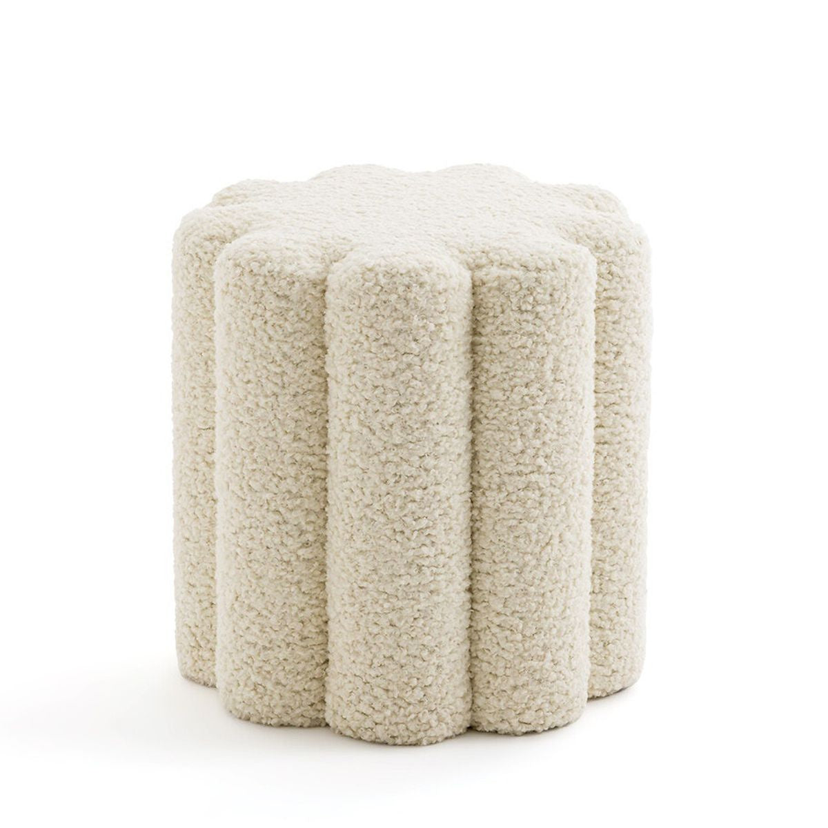 Pufa dekoracyjna bouclé, 38 x 40 cm, MOKA