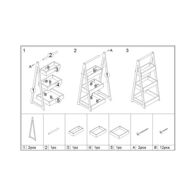OUTLET Regał do łazienki GREEN HARMONY, 3 półki, bambus