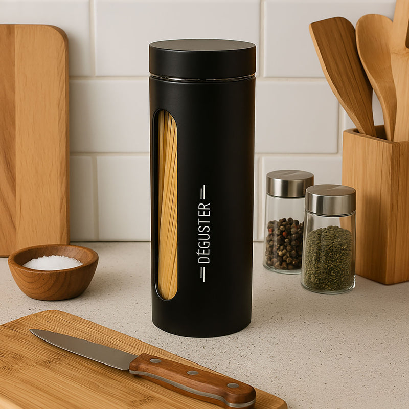 Pojemnik szklany na żywność BLACK, 1900 ml