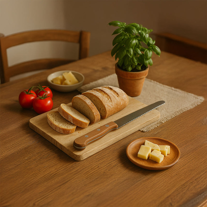 Nóż do krojenia chleba ELEGANCIA, stal nierdzewna, 33 cm