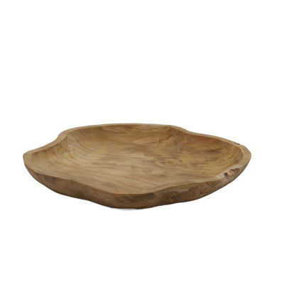 Taca dekoracyjna z drewna tekowego, 35x30x4 cm, półmisek na owoce